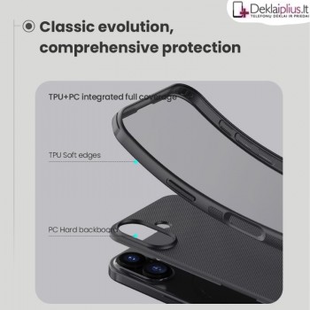 Nillkin Frosted shield plastikinis dėklas - juodas (Apple Iphone 17)